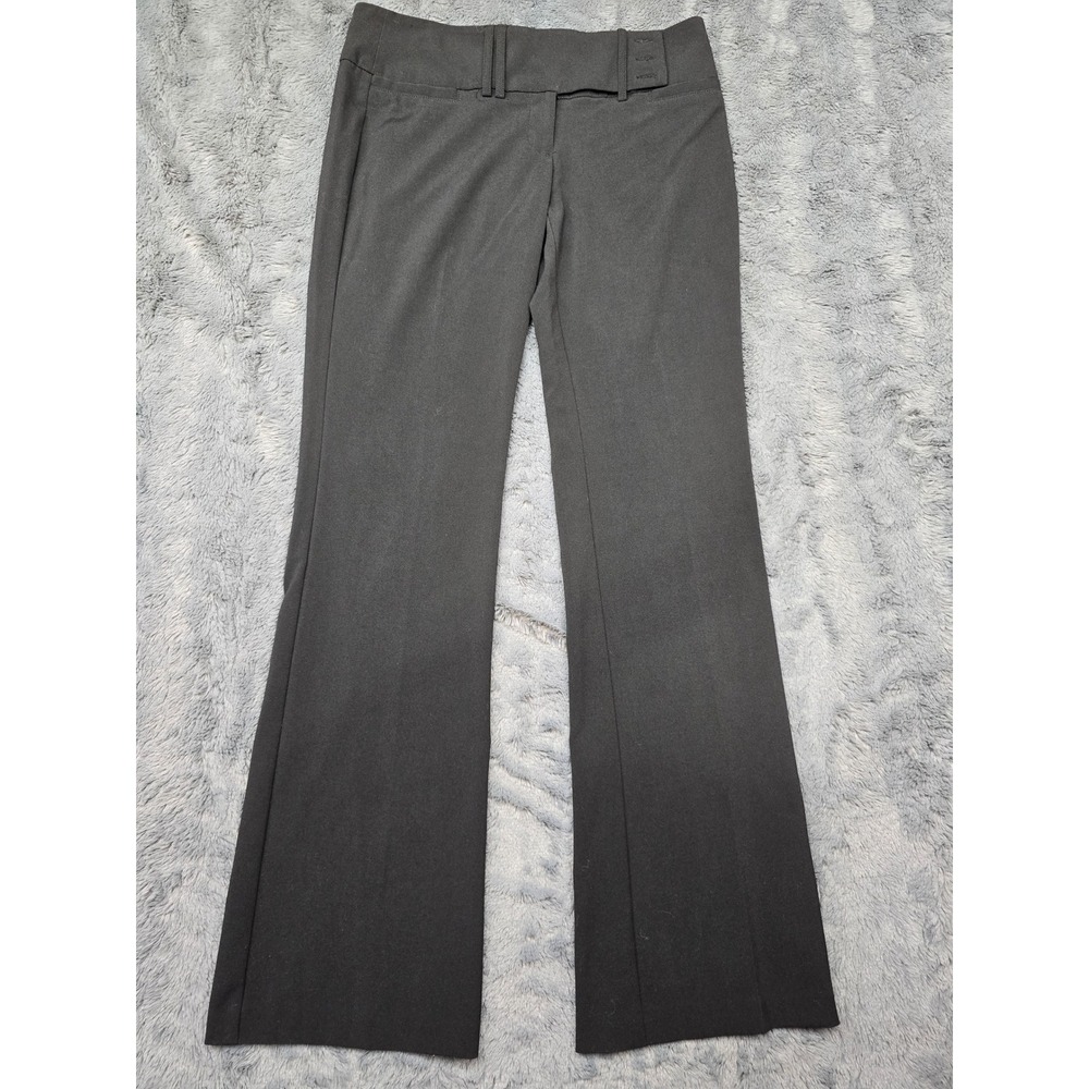 Joe B by Joe Benbasset Womens Black Flare Dress Pants Size 5 Button Detail 0309